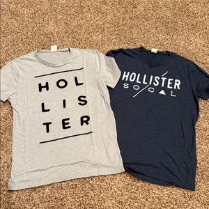 Hollister Men’s Small Gray and Navy Tees